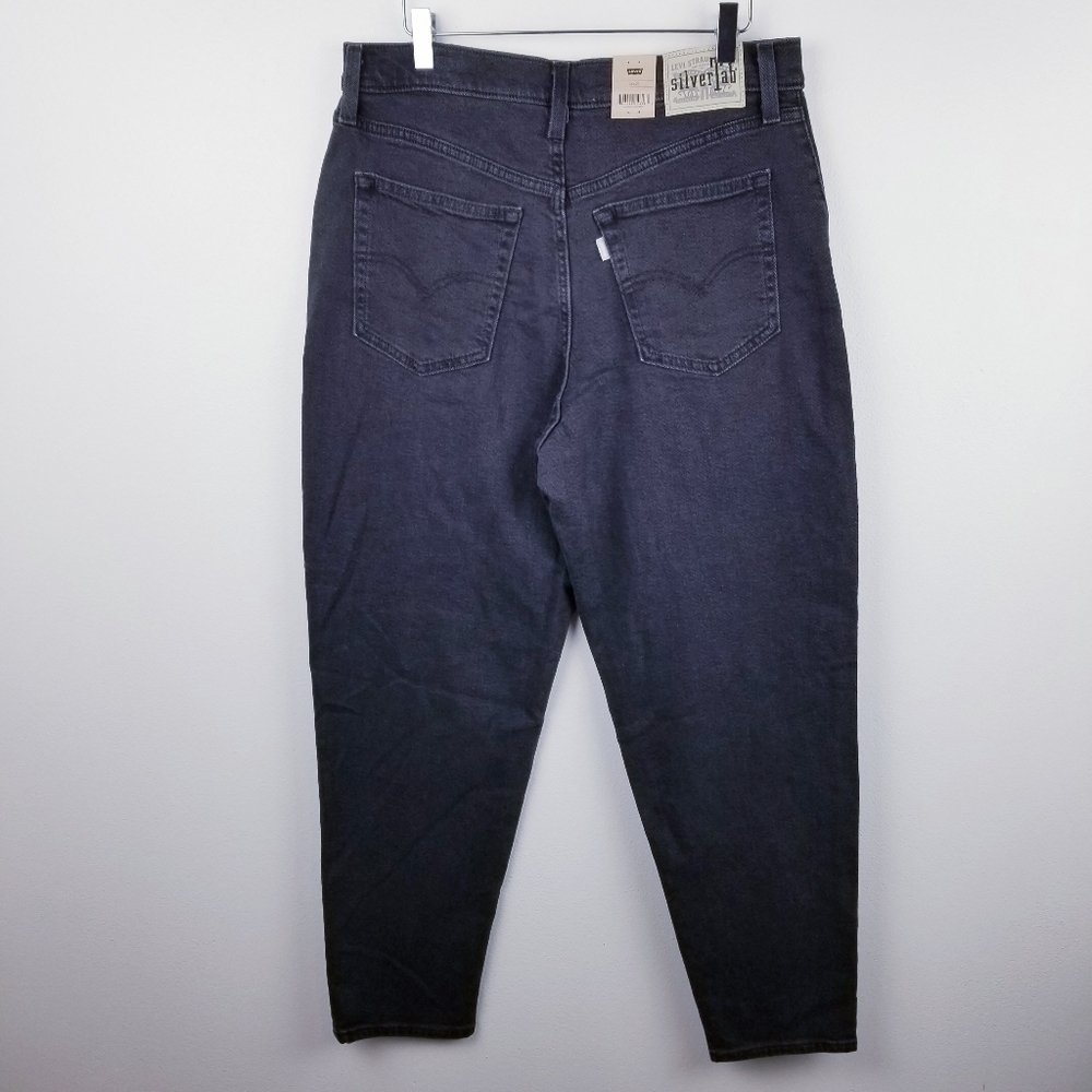 Levi's SilverTab A36990001 High-Waisted Mom Jeans Black NWT - Picture 2 of 11